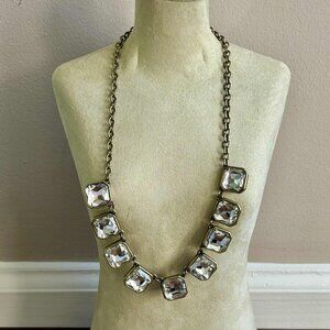 Chloe + Isabel Matte Gold Necklace With Glass Squares